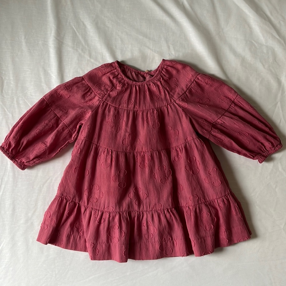 Balloon sleeve pink dress (2 available if you have twins)